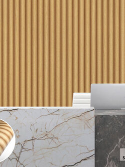 วอลเปเปอร์ลายไม้ระแนง สีส้ม บีช FSK-J55