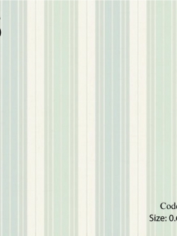 วอลเปเปอร์ลายทางเส้นสีฟ้า สลับฟ้าเขียว ช่องลายกว้าง 7.2 ซม. BQ-B14