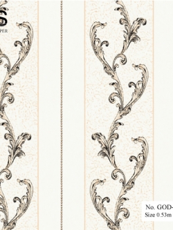 วอลเปเปอร์ วินเทจลายทาง สีครีม No.GOD-S46