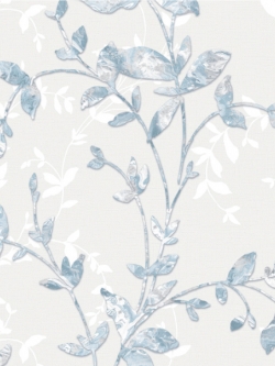 วอลเปเปอร์ลายใบไม้พื้นสีขาวมุก MCO-C45W