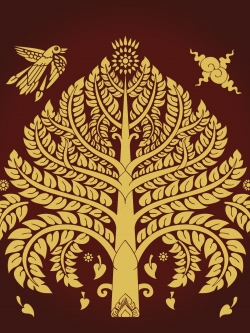 วอลเปเปอร์ สั่งผลิตใบโพธิ์ ห้องพระ