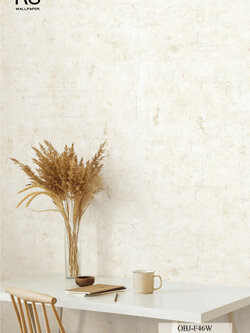 วอลเปเปอร์ลายปูนเปลือยคอนกรีต สีน้ำตาลครีม OBJ-F46W