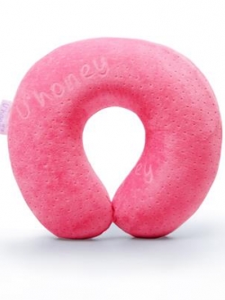 หมอนรองคอเพื่อสุขภาพ หมอนเพื่อสุขภาพ U'honey 381A-PK สีชมพู