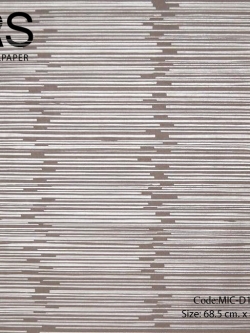 วอลเปเปอร์ลายขวางสีน้ำตาลเมทัลลิกพื้นสีน้ำตาลเข้ม MIC-D18