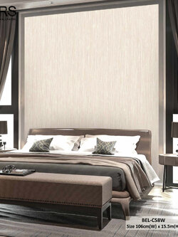 วอลเปเปอร์ สีน้ำตาลครีม BEL-C58W