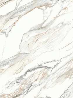 วอลเปเปอร์ลายหินอ่อน สีขาวเทาปนสีโรสโกลด์ MAR-C04W