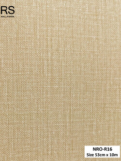 วอลเปเปอร์ สีน้ำตาลทองลายผ้า มีกลิตเตอร์ทอง NRO-R16