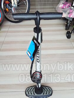 ที่สูบลมจักรยาน รุ่น CMP-117AG1 กระบอกอลูมิเนียม มีเกจวัดแรงดันลม หน้าปัด 5 ซม. (3 หัวสูบ A/V, F/V, D/V) 160 psi. 11 Bar