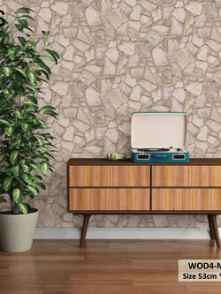 วอลเปเปอร์ลายหิน สีน้ำตาล WOD4-M64