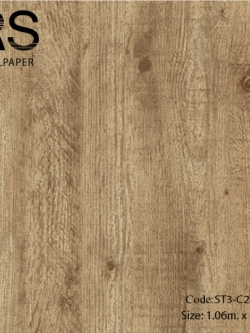 วอลเปเปอร์ลายแผ่นไม้มีตาไม้แผ่นห่างกัน 13ซม. ST3-C28W