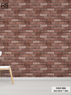 วอลเปเปอร์ลายอิฐสีแดง CAS2-D66