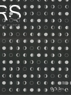 วอลเปเปอร์โมเดินท์ ลายจุดสีพื้นดำ จุดสีเงิน (Moroccan Style)CTB-D12