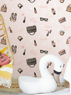 วอลเปเปอร์ห้องเด็ก Beauty Girls สีส้มโอรส No.DW-C54W