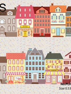 วอลเปเปอร์ ลายการ์ตูนรูปบ้าน No.PLH-D61