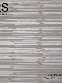 วอลเปเปอร์ลายเส้นขวางสีน้ำตาลเมทัลลิกพื้นสีน้ำตาล MIC-D14