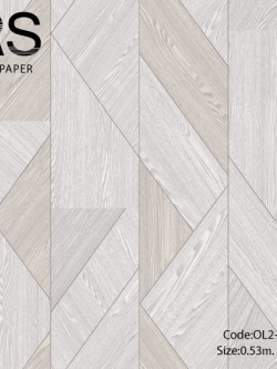 วอลเปเปอร์ลายไม้ประยุกต์โทนสีเทา OL2-B15