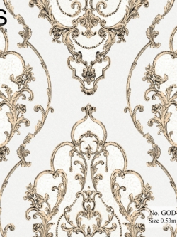 วอลเปเปอร์ วินเทจ สีครีมชมพู No.GOD-S45