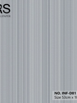 วอลเปเปอร์ลายเส้นสีฟ้าแก่ INF-D81