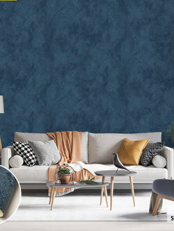 วอลเปเปอร์พื้นสีน้ำเงิน แท็กเจอร์หลุยส์ มีกลิเตอร์สีทอง FSK-J05