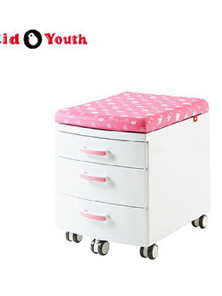 ตู้ลิ้นชัก 3 Drawer cabinet สีชมพู