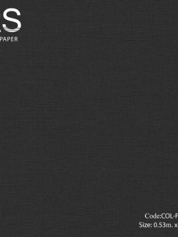 วอลเปเปอร์เทกเจอร์ผ้าแนวโมเดิร์นสีดำ COL-F04