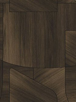 วอลเปเปอร์ลายไม้ประยุกต์สีน้ำตาลเข้ม CLS-C36W