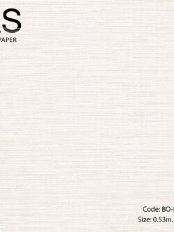 วอลเปเปอร์เทกเจอร์เส้นด้ายแนวนอนพื้นสีครีม BO-B52