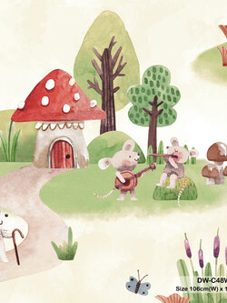 วอลเปเปอร์ห้องเด็ก Animal Fore No.DW-C48W