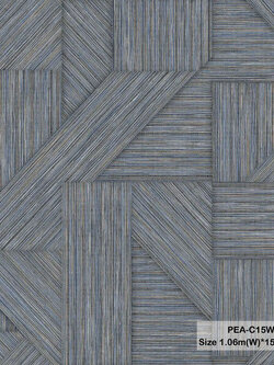 วอลเปเปอร์ลายไม้ประยุกต์ สีน้ำเงิน PEA-C15W