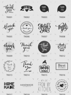 ตราปั๊มลาย thankyou, ตราปั๊มลาย handmade , ตราปั๊มลาย homemade