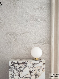 วอลเปเปอร์ ลายหนังJAGUAR เสือจากัวร์ โทนสีเทา PAL-D54W