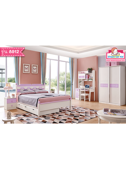 ชุดห้องนอนเด็ก รุ่น 8912 เตียงขนาด 4 ฟุต