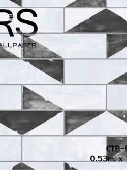 วอลเปเปอร์ลายกระเบื้อง ขาวดำ (Moroccan Style)CTB-D40