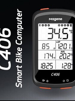 MAGENE : C406 SET ไมล์ GPS พร้อมบาร์ฟลาย พร้อมเซนเซอร์หัวใจและรอบขา