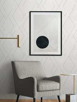 วอลเปเปอร์สไตล์โมเดิร์นลายซิกแซก สีเทาอ่อน EPI-F79W