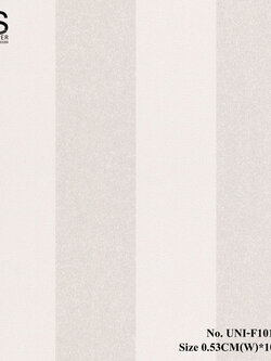 วอลเปเปอร์ติดผนัง ลายทาง โทนสีครีมน้ำตาลอ่อน No.UNI-F101