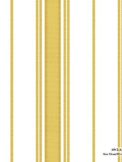 วอลเปเปอร์ลายทาง สีขาวสลับทอง AW2-A11