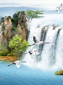 วอลเปเปอร์ภาพน้ำตก (สั่งผลิต)