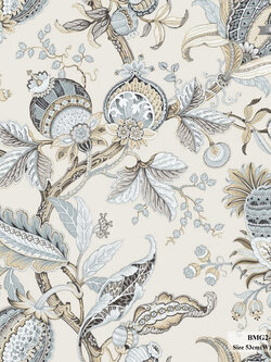 วอลเปเปอร์ลายดอกไม้ พื้นสีครีม BMG2-B81