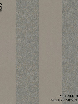 วอลเปเปอร์ติดผนัง ลายทางสีเงินปนทอง สลับสีน้ำตาล No.UNI-F108