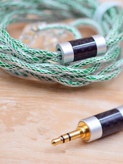 สายหูฟัง KZ NEO VENOM สาย OFC ชุบเงินถักขั้ว KZพินC