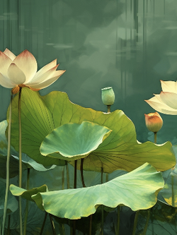 วอลเปเปอร์ภาพดอกบัว (สั่งผลิต)