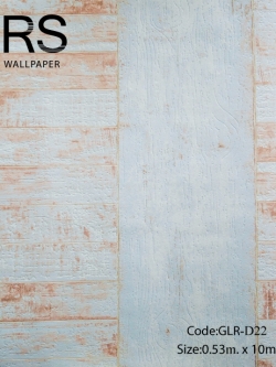 วอลเปเปอร์ลายไม้สีฟ้าอ่อน GLR-D22