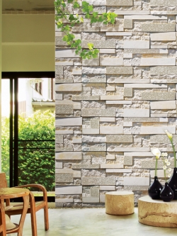 วอลเปเปอร์ ลายอิฐ หิน ไม้ NA-D09W