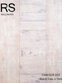 วอลเปเปอร์ลายไม้สีครีมเข้ม GLR-D24