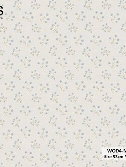 วอลเปเปอร์ลายดอกไม้มินิมอลสีฟ้า WOD4-M48