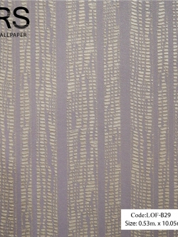 วอลเปเปอร์ลายทางเล็กสีทองอ่อนพื้นสีม่วง LOF-B29