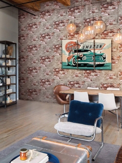 วอลเปเปอร์ลาย อิฐแดง PPL-J55