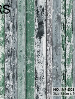 วอลเปเปอร์ลายไม้โทนสีเขียว INF-D05