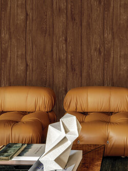 วอลเปเปอร์ลายแผ่นไม้ สีโอ๊คเข้ม NA4-D11W